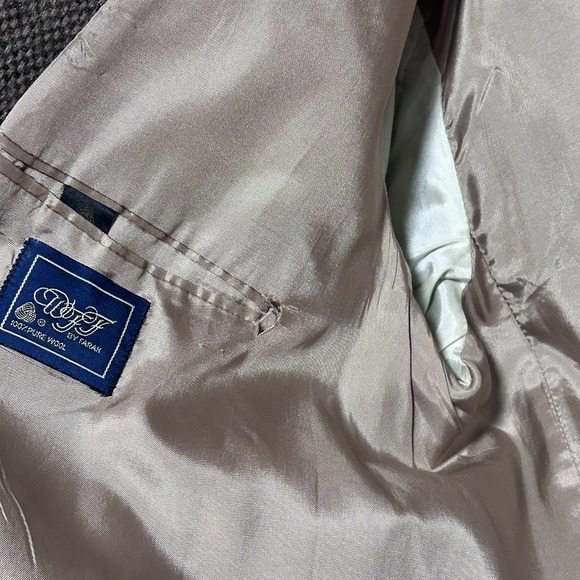 VTG 100%‎ Wool Men's Classic  Blazer WFF by Farah 46R Old Money Grandpacore 70's - Picture 14 of 15